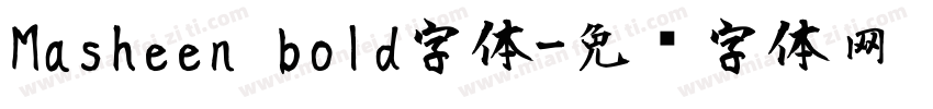 Masheen bold字体字体转换